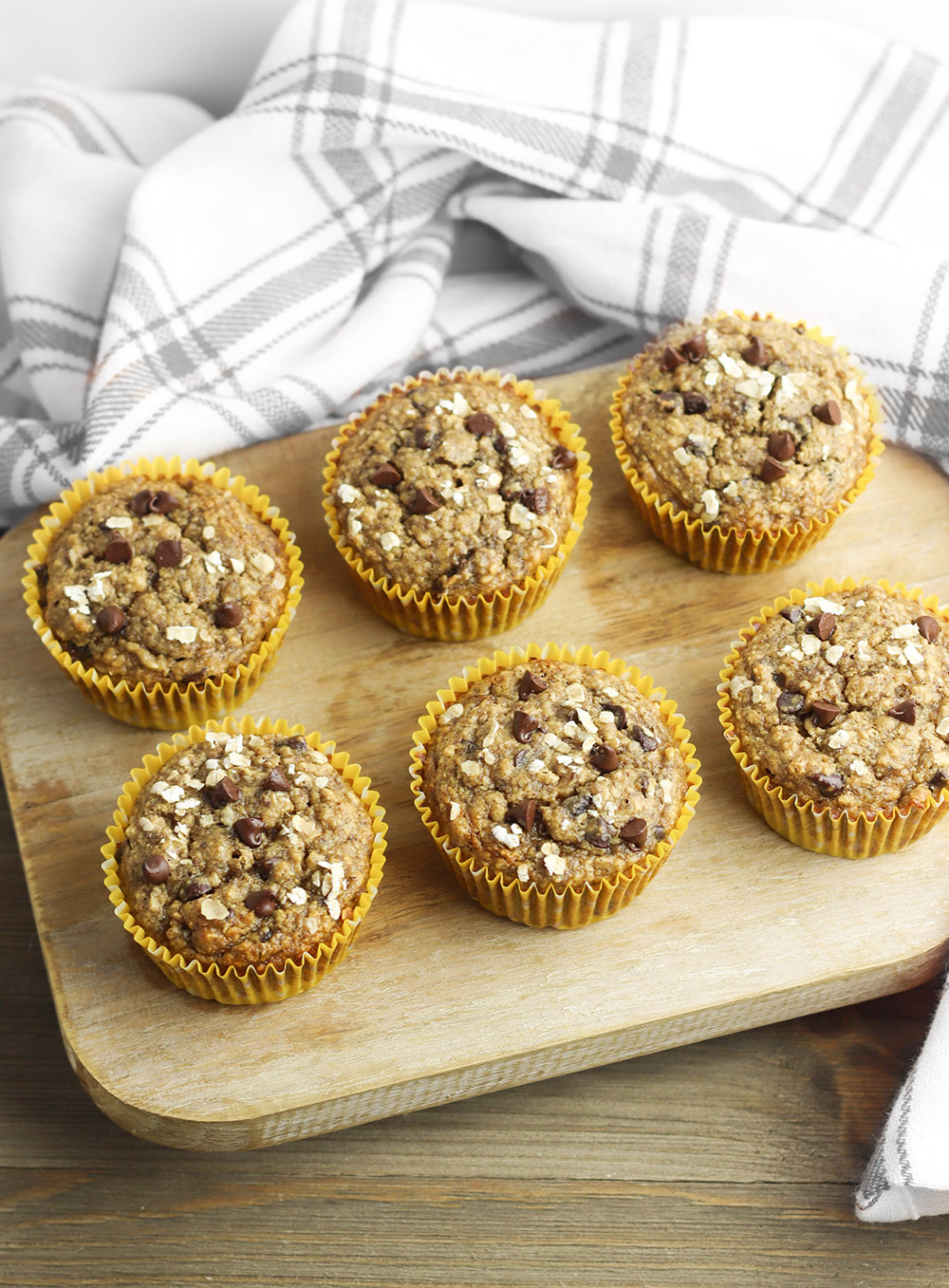 Peanut Butter, Oatmeal, and Banana Muffins